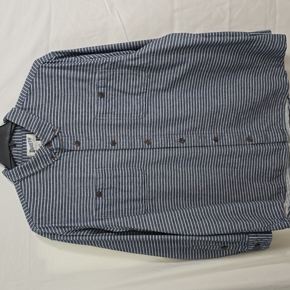 Duluth Trading Co Other - Duluth Trading Co. Mens 2XL Blue Striped Relaxed Fit Button-Up